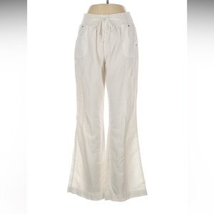 Boho Wide Leg Drawstring Pants in Cream - Ci Sono
